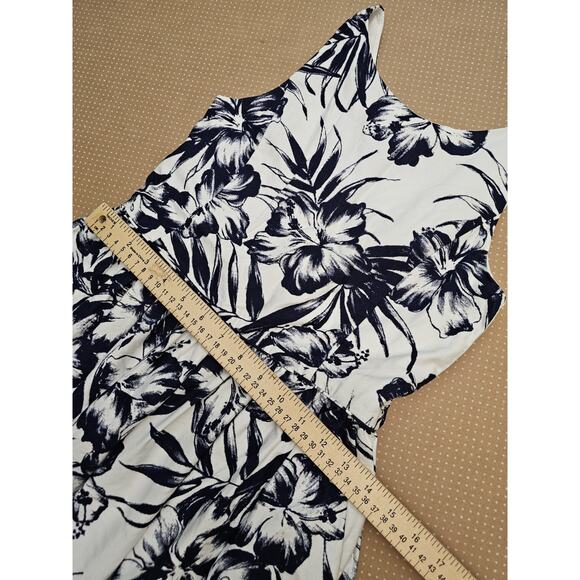 Polo Ralph Lauren Dress Womens 14 Floral Print Sleeveless Mini Skirt Back Button - Picture 8 of 16